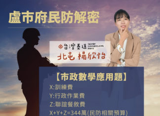 灌水的民防預算,投降的媽媽市長!